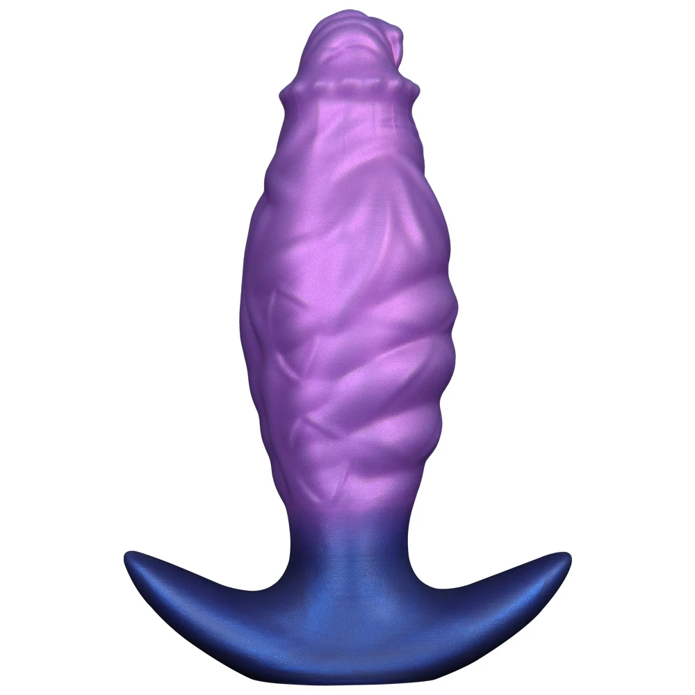 Anal Plug Dildo Wearing Purple Blue Gradient Texture Monster Fantasy Anal Dilator Unisex G-spot Stimulation Masturbator Sex Toys