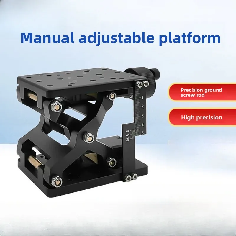 Scissor Type Manual Z-axis Lifting Stage Long Travel Heavy Load Optical Precision Displacement Adjustment Platform