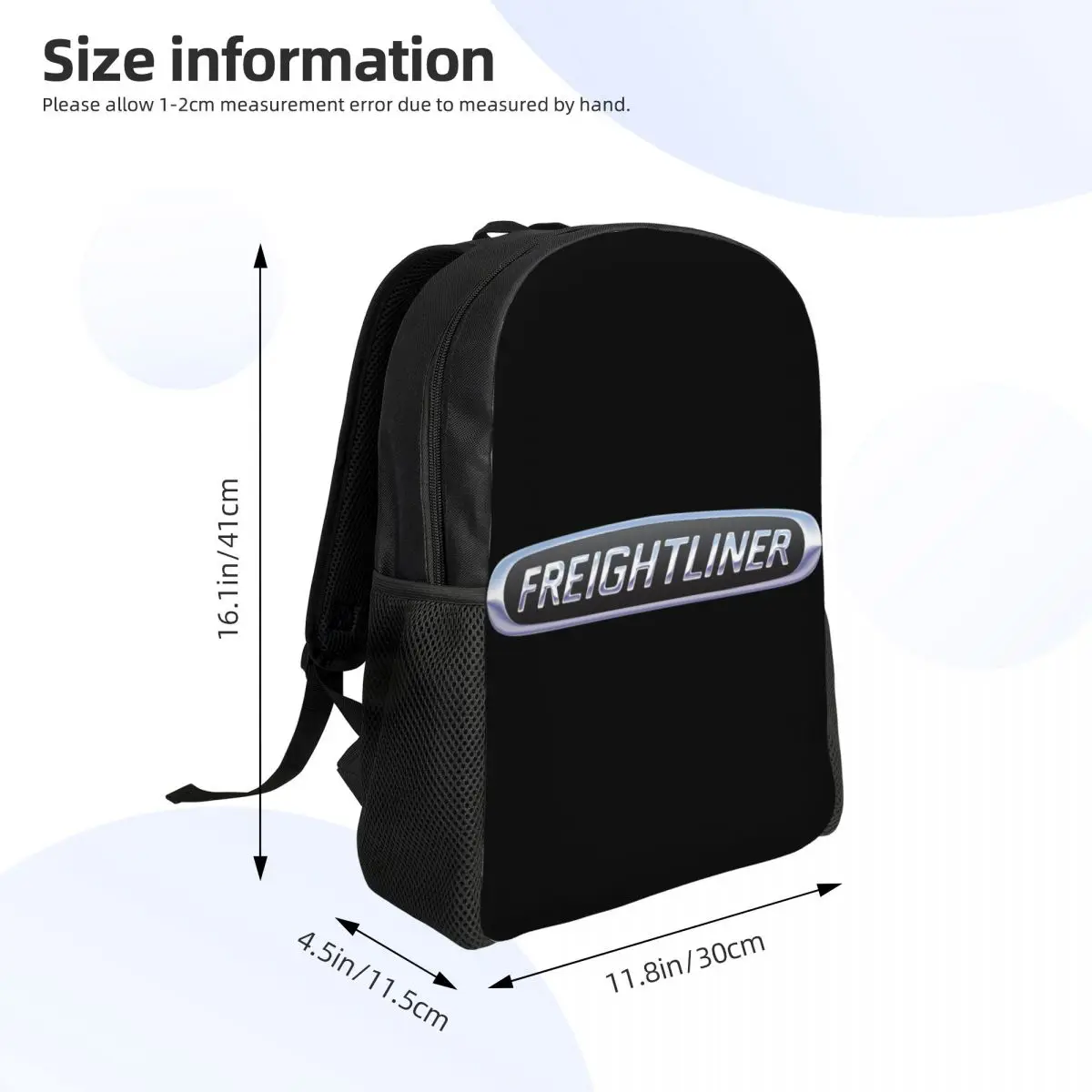 Freightliner 3D Printing Mochilas para meninos e meninas, escola, faculdade, bolsas de viagem, homens, mulheres Bookbag, Fits 15 "Laptop