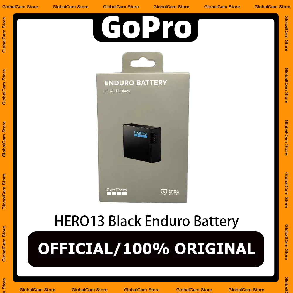 Official & Original GoPro Hero 13 Black Accessories - Enduro Rechargeable Li-Ion Battery, High-Capacity 1900 mAh,