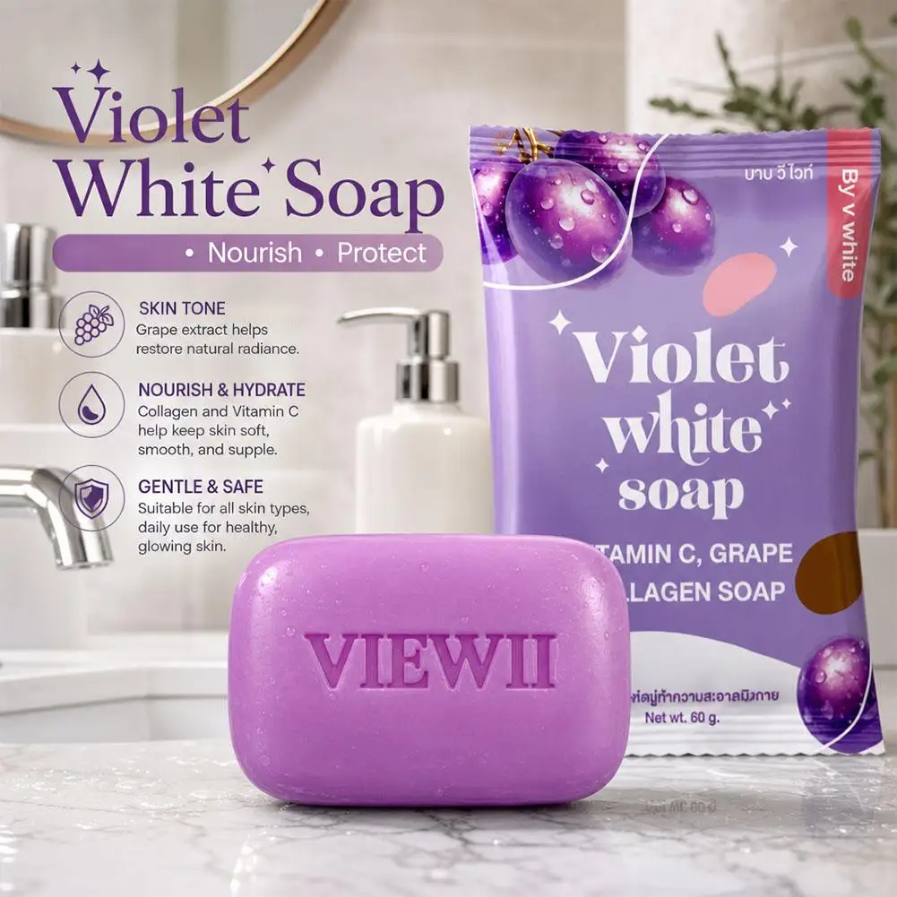 Soap, Violet Salicylic Acid, Deep Cleaning, Refreshing, Oil Control, Exfoliation, Brightening Skin Color, Handmade Soap, Genuine