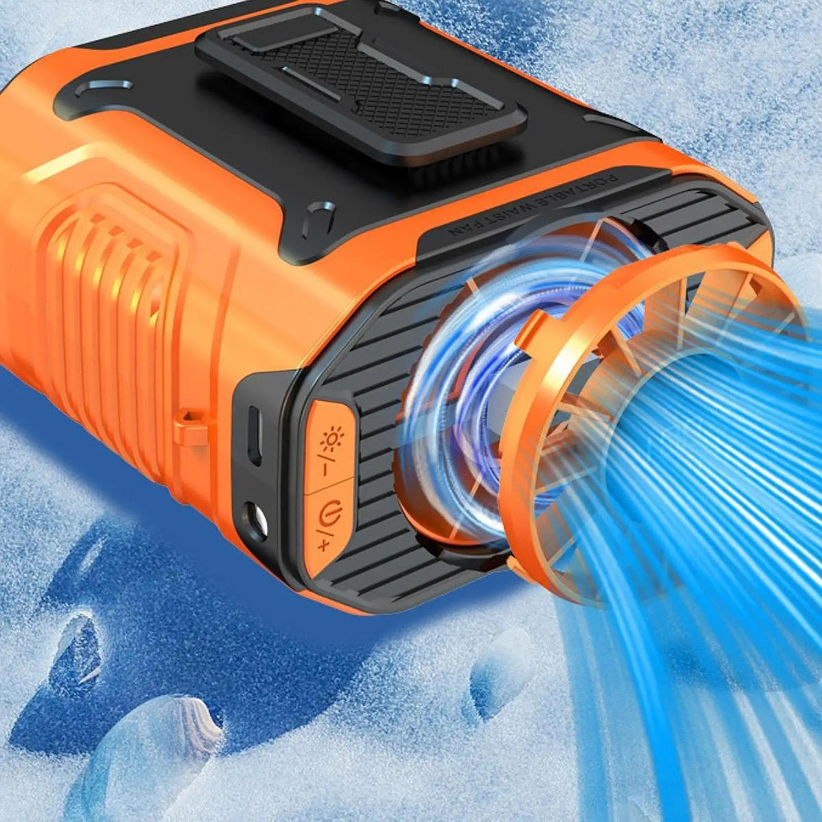 Ventilatore portatile da cintura di ricarica di tipo C Ventilatore da cintura indossabile Potenti flussi d'aria 100 velocità per escursioni in fattoria Lavori all'aperto Campeggio