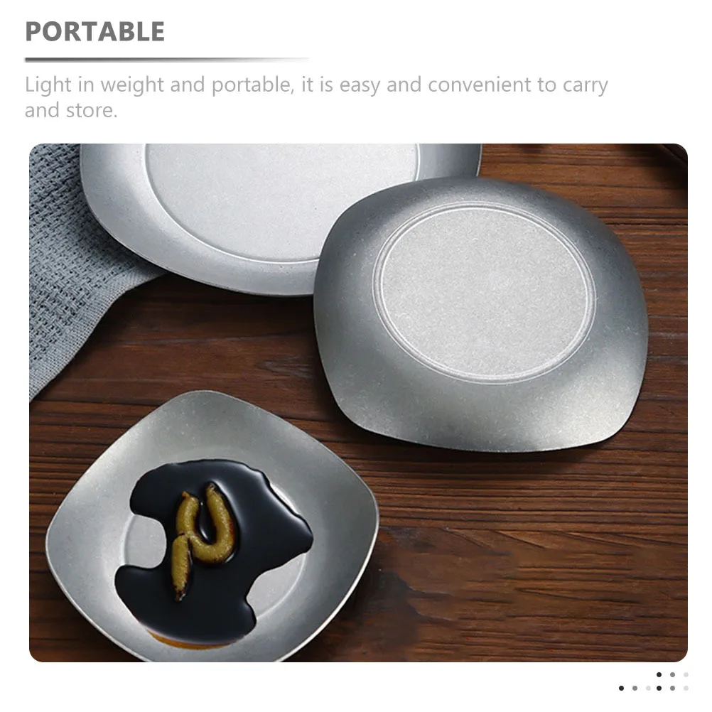 

Stainless Steel Snack Plate Small Sauce Dish For Dipping Sauces Appetizer Plates Kitchen Condiment Holder Multipurpose