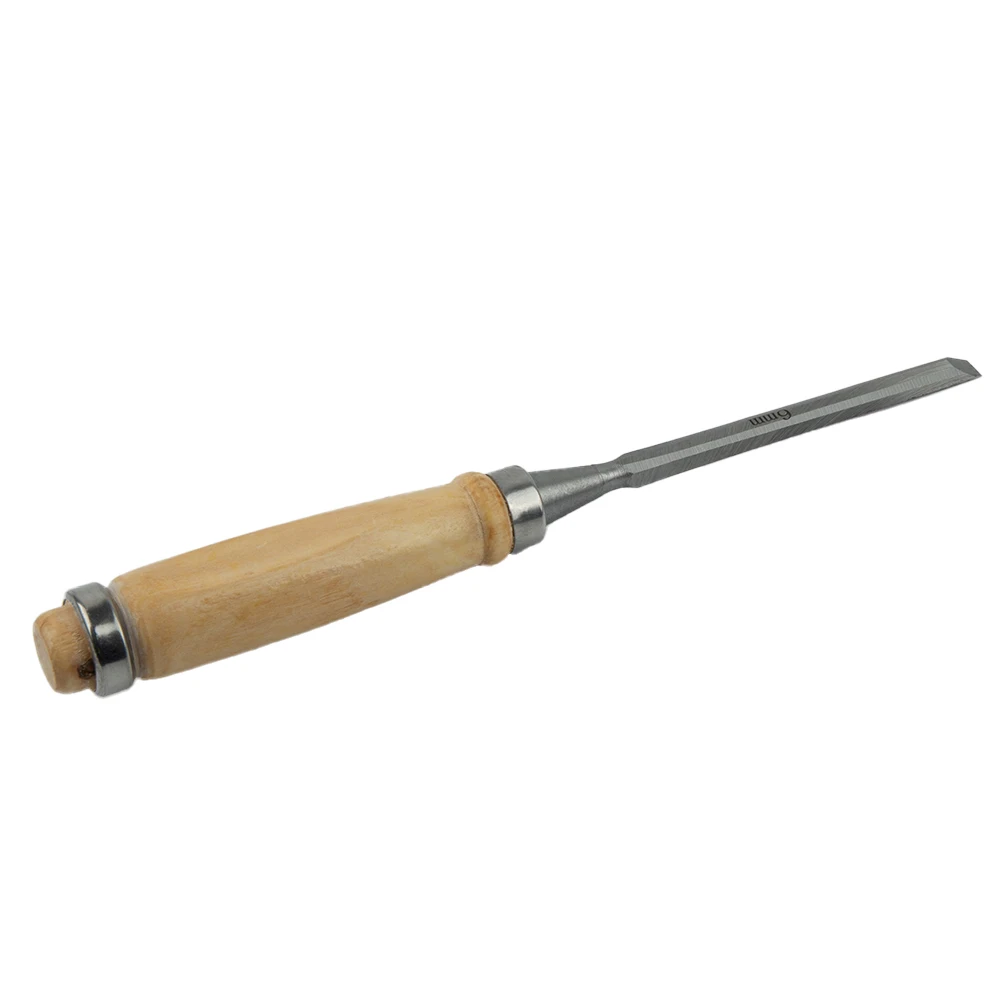 Cincel de tallado de madera profesional, juego de herramientas de mano, 6/12/18/24mm, cinceles planos para carpintería, molienda de pulido, 1 unidad