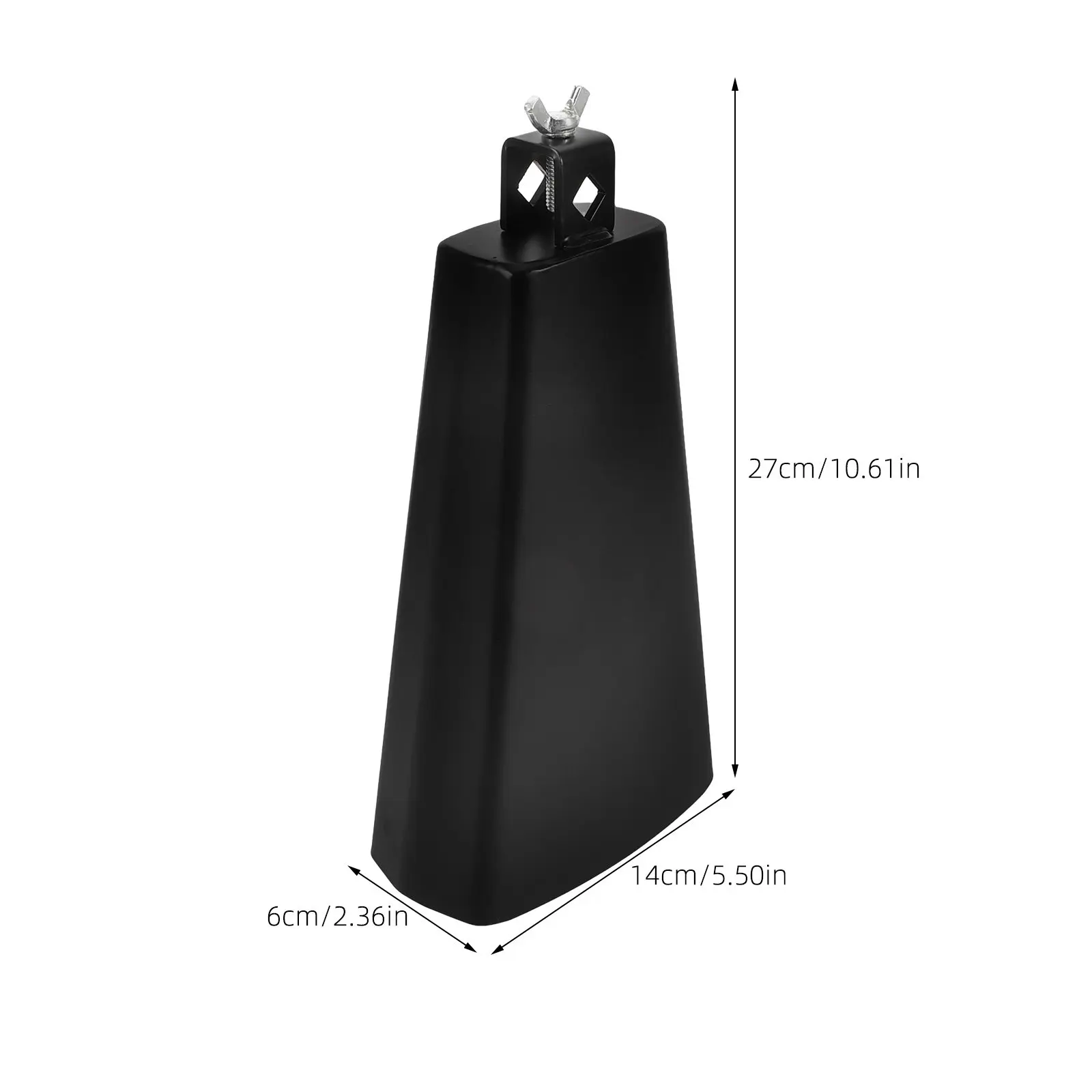 1Set Metal Cowbell Instrument with Stick Versatile Hand Percussion Cowbell for Beginners Drum Sets Band Practice Music Education view 4