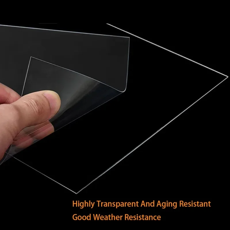 Soft Clear PVC Plastic Sheet 0.2-2mm Thick High Transparent Thin Board For DIY Model Craft