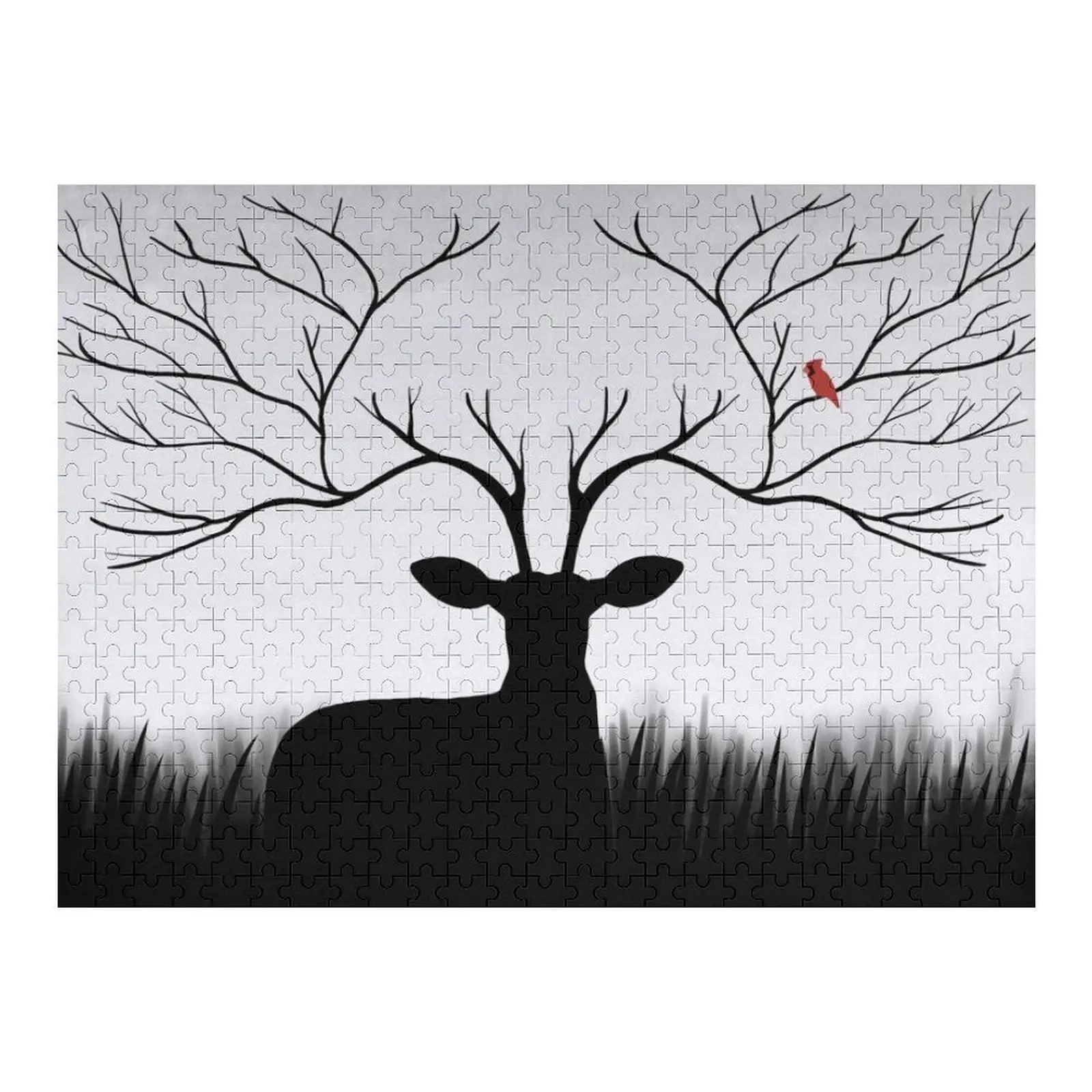 

deer tree Jigsaw Puzzle Personalized Gift Customizable Gift Animal Puzzle