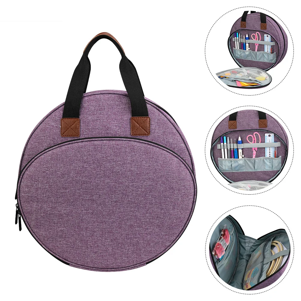 

1 pc Kit Storage Bag Large Capacity Organizer With Elastic Loops Zipper Pouch For Travel Embroidery Tools Supplies Container