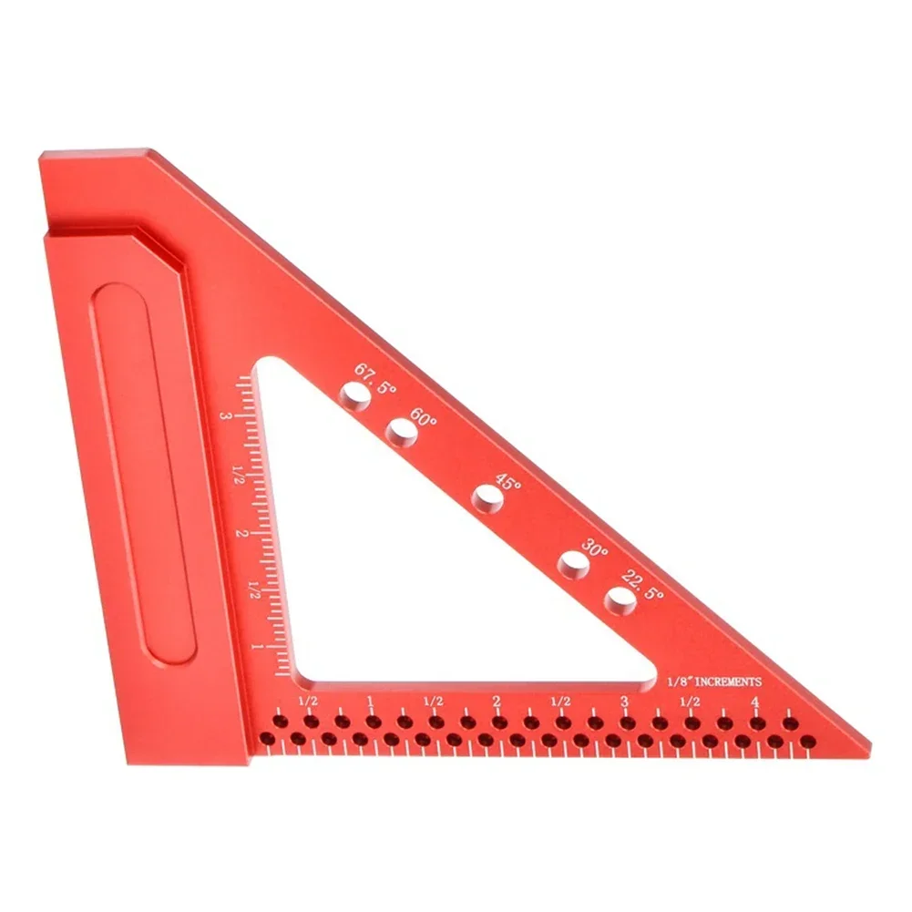 

Multifunctional Triangle Ruler for Carpentry Sturdy Aluminum Alloy 90 Degree Mini Positioning Square Easy to Carry