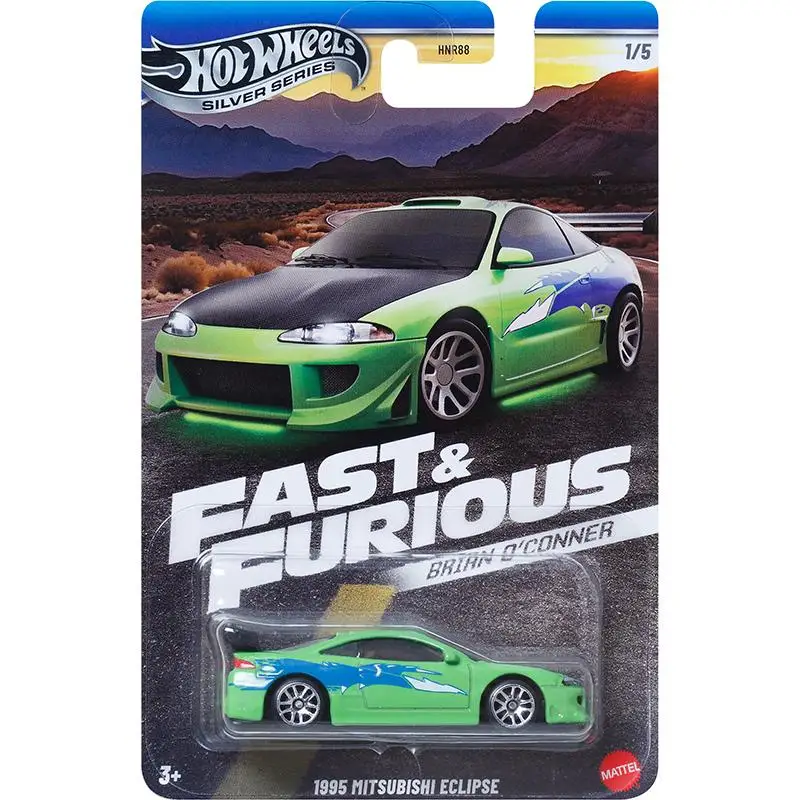 Presale Hot Wheels Fast & Furious HNR88 1995 Mitsubishi Eclipse Toyota Supra Nissan Skyline GT-R Ford Escort 1/64 Model Car Toy