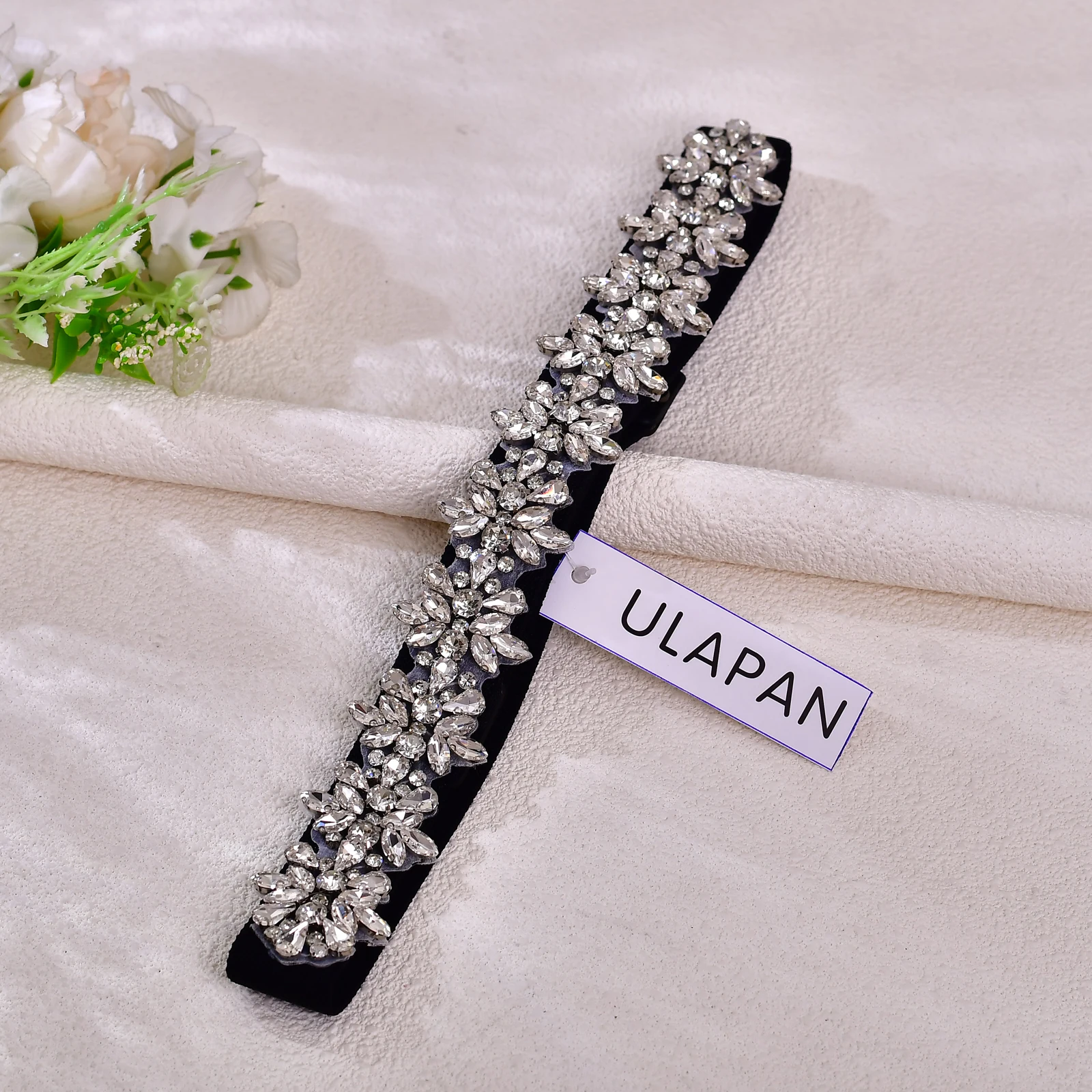 Black Elastic Waistband Fashion Silver Rhinestone Belt Casual Jacket Coat Corset Belt Dress Decoration Belt S269-D