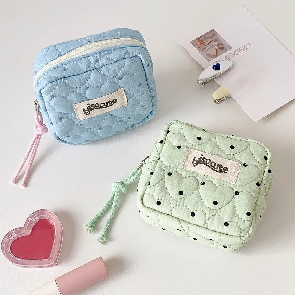Multi-purpose Dots Star Storage Bag Earphone Keys Box Lipstick Cosmetics Storage Small Coin Purse Card Holder Korean Style