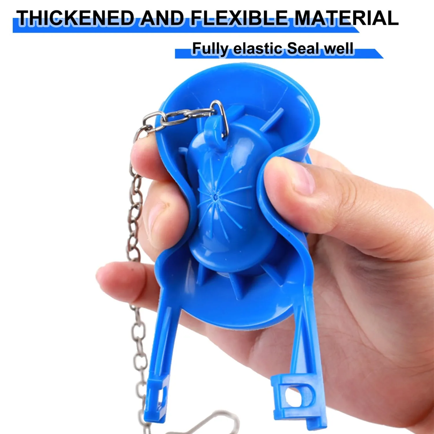 صمام دافق بديل لرفع المرحاض مقاس 2 بوصة متوافق مع المعايير الأمريكية يتضمن خزانًا مكون من 5 قطع من سلسلة الفولاذ المقاوم للصدأ #2