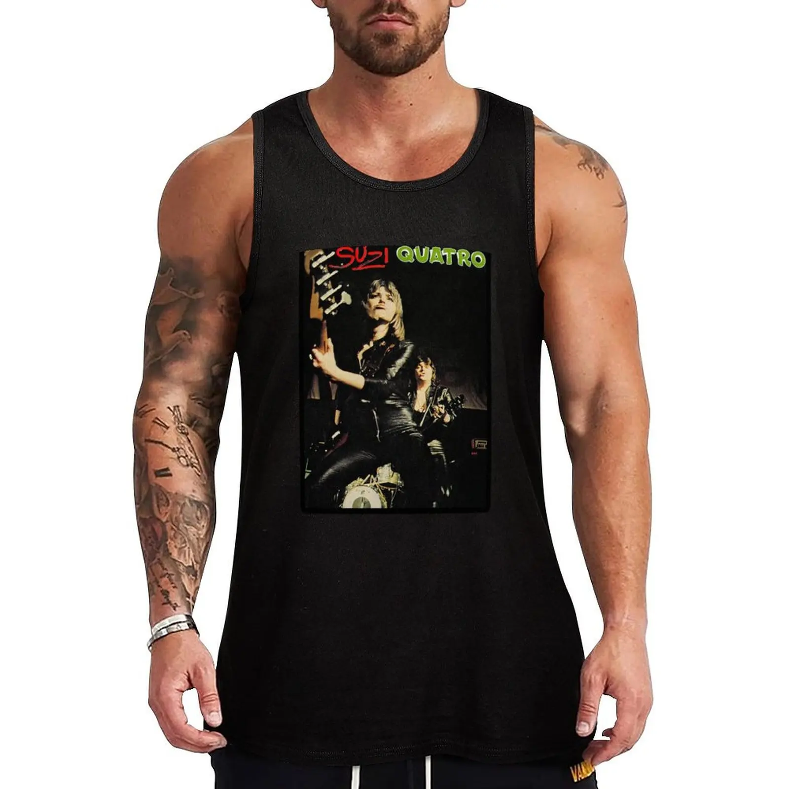 

SUZI QUATRO MUSIC ART Tank Top Men's clothes luxury style Gym t-shirt man