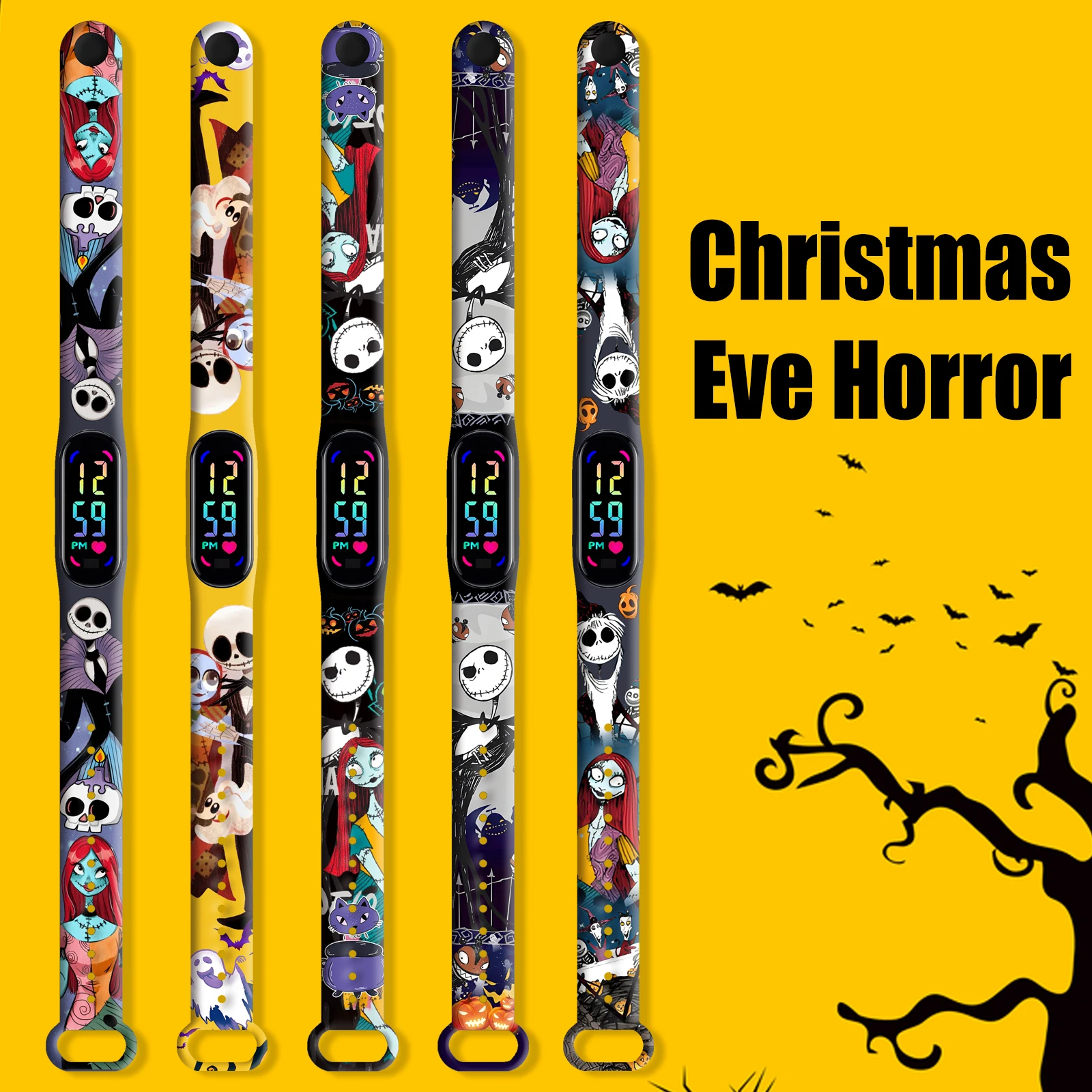 

Disney Hallow print watch strap for Xiaomi Mi Band 7 6 5 4 3 Wrist Strap Replaceable Bracelet for Mi Band Smartwatch accessories