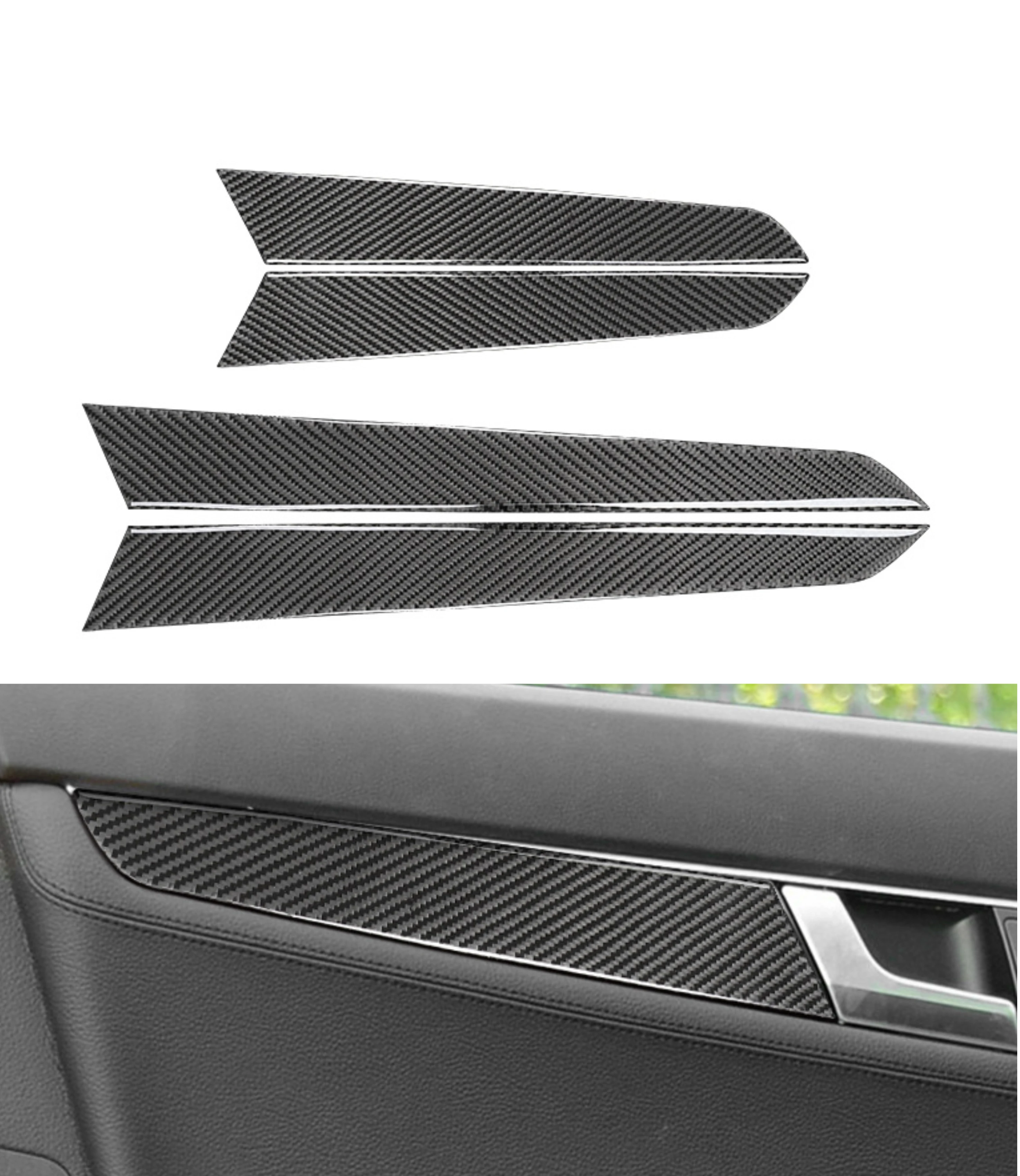 

For Mercedes Benz C Class W204 Car Interior Door Handle Panel Strips Cover Trim 2007 2008 2009 2010 2011 2012 2013 2014