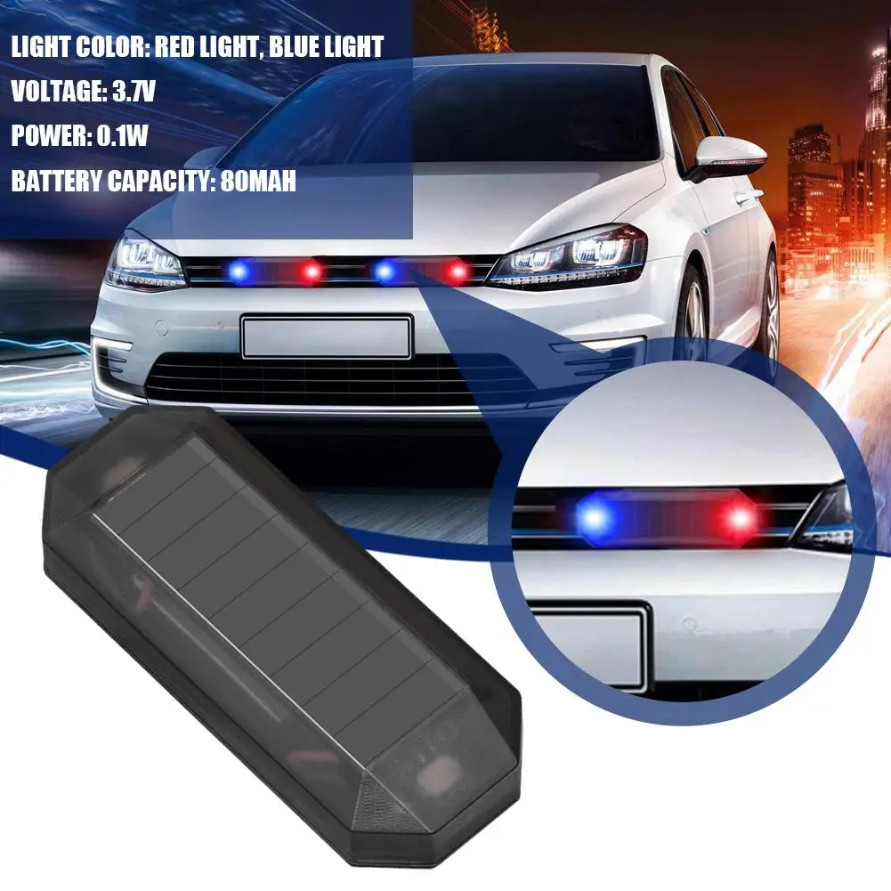 Car Flashing Lights LED Wireless Warning Anti-Theft Power Caution Collision Rear-end Solar Strobe Prevent Accessorie Auto L H2J8