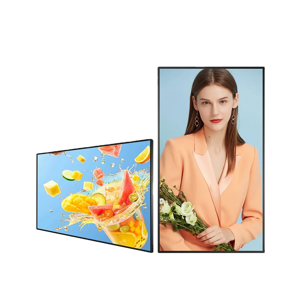 40 Inch Multimedia Elevator Android Building Display Ultra-thin Wall Hanging Advertising Machine