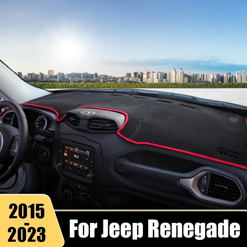 

For Jeep Renegade BU 2015 2016 2017 2018 2019 2020 2021 2022 2023 Car Dashboard Sun Shade Cover Anti-UV Non-slip Mat Accessories