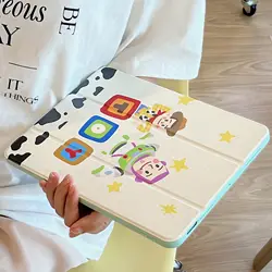 Étui de dessin animé Disney avec fente pour crayon, housse de support pour iPad 9.7, Air5, 4, 10.9, Pro11, 12.9, Mini6, 2019, 10.2, 9, 10e génération, 2022