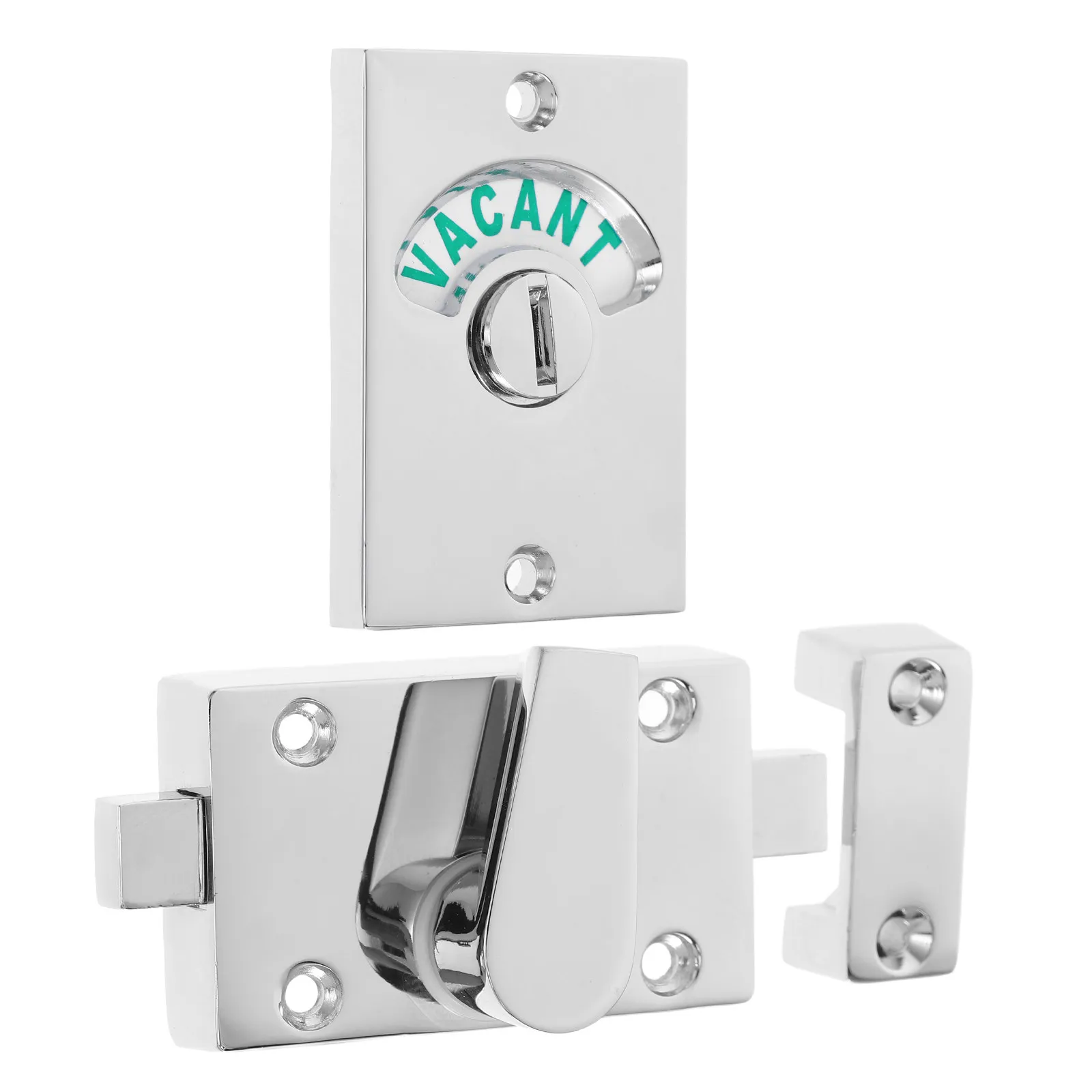 

Zinc Alloy Restroom Door Lock Privacy Indicator Vacant Occupied Round Display for Public and Home Bathrooms Bathroom Door Bolt