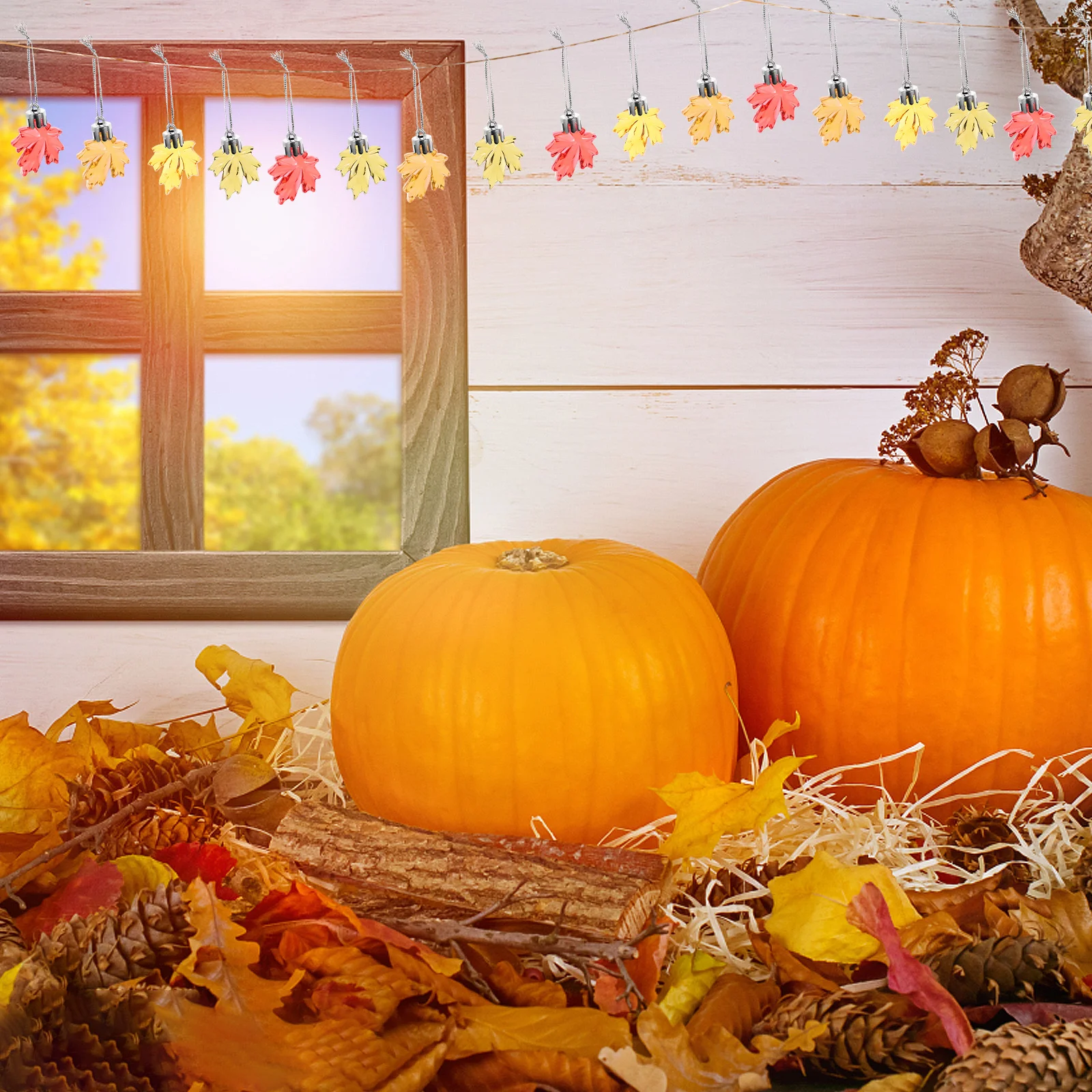 

24Pcs Maple Leaf Decors Thanksgiving Essentials Easy to Use for Home Decoration and Parties Home Decoration Maple Leaf Decors