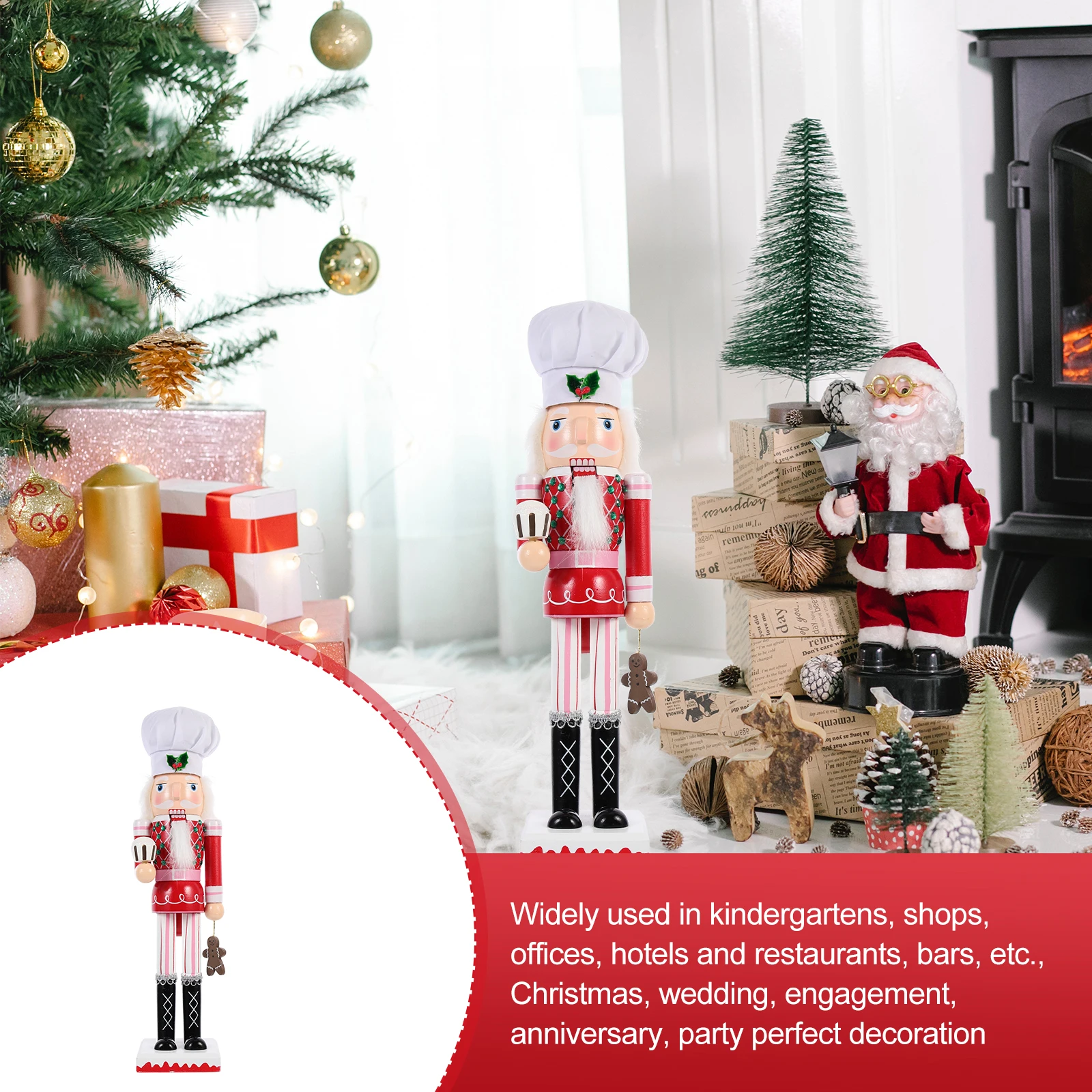 

Wood Nutcrackers Soldier Christmas Ornament Decor Figure Craft Holiday Gifts Xmas Wedding Mini Model Collection Home Decor