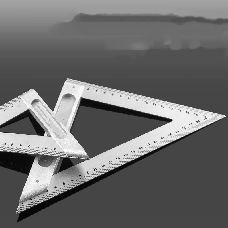 Aluminum Alloy Square Ruler Right Angle 90 Turning Ruler Woodworking Ruler Steel Turning Ruler Measuring Tools Gauge