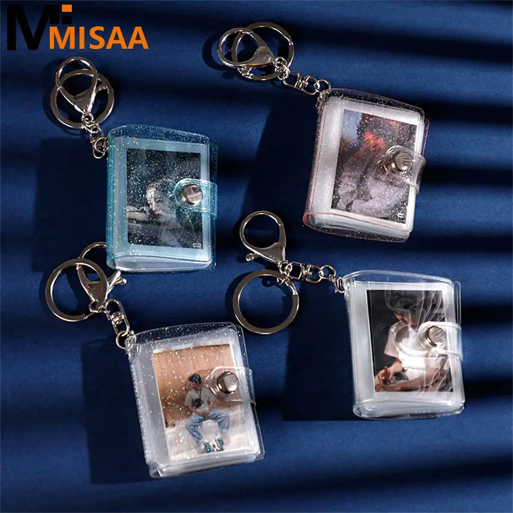 Coin Holder Memory Keychain Easy To Carry Can Accommodate 16 Photos 6.2x5.5cm Little Album Mini Photo Album The Cute Design