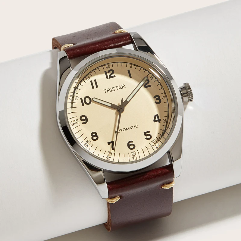 Image of Vintage Uhr Mechanische De Luxe Unisex Dress Handaufzug Armbanduhr