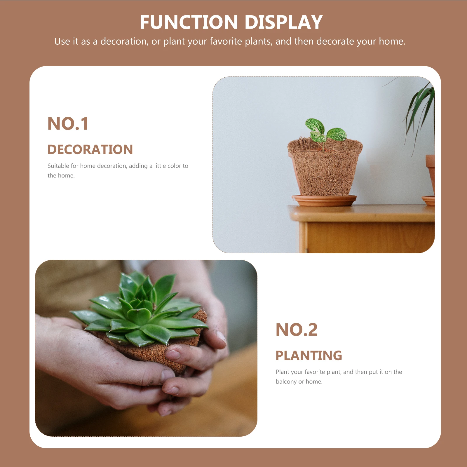 

10pcs Coconut Fiber Nursery Pots Planting Bags High Quality Durable 360Degree Breathable Better Growth Small