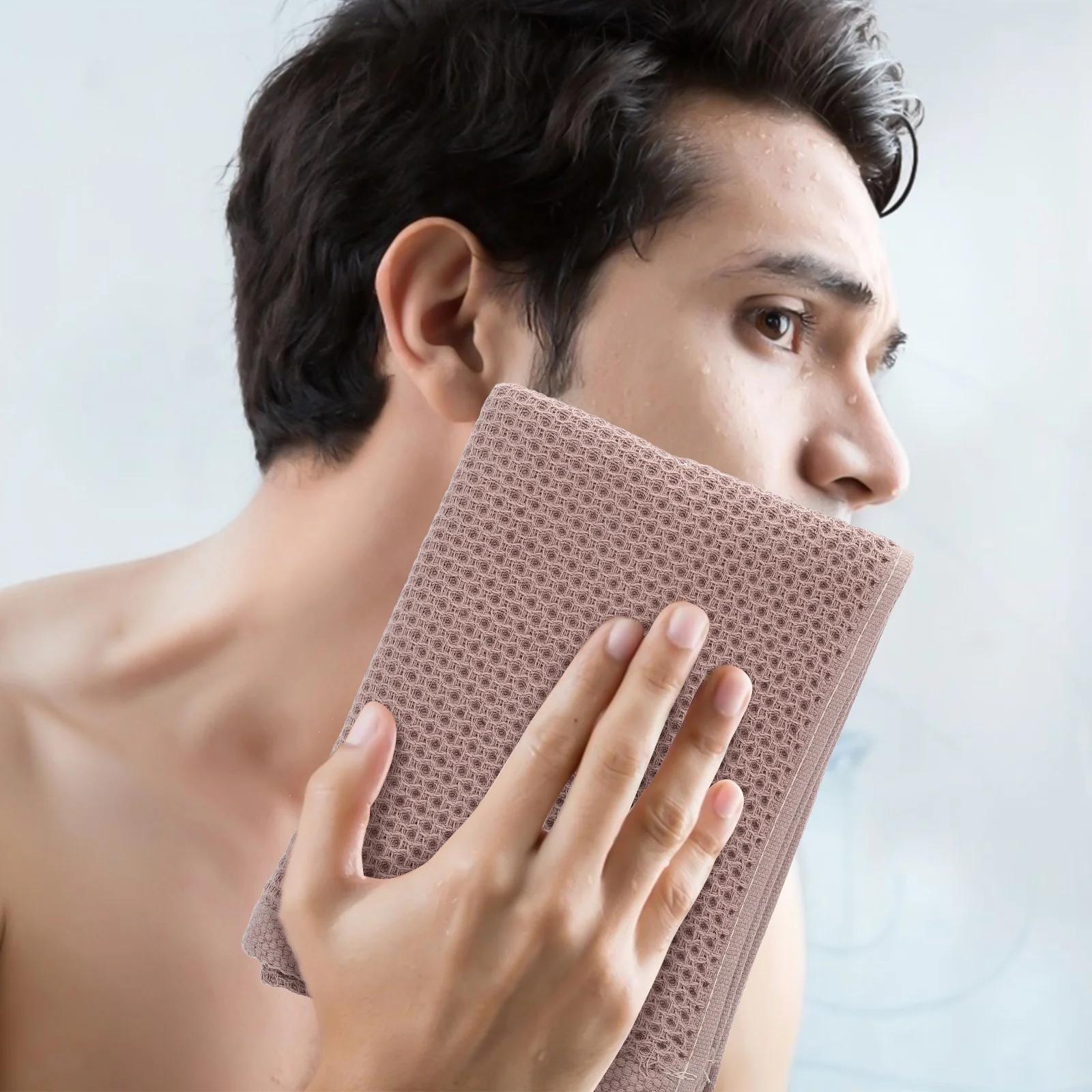 Sports Towel Cotton Sweat Absorbing Breathable Lightweight for Cycling Daily Life Yoga Running Outdoor Activities 120x60cm