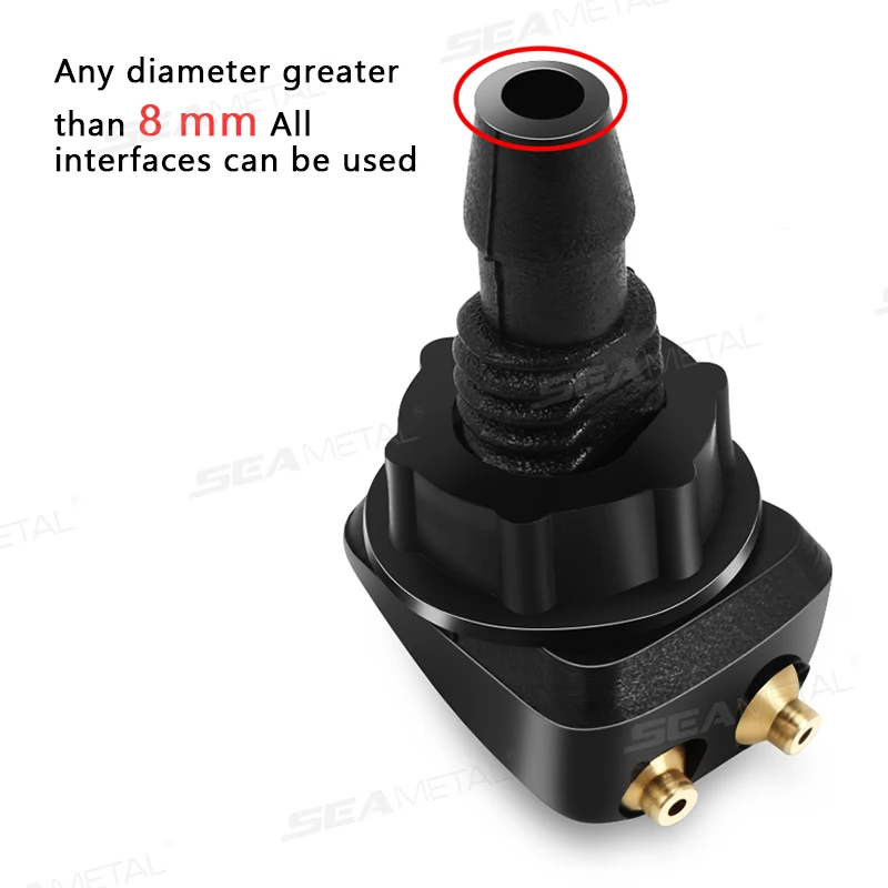 SEAMETAL 9pcs Universal Car Windshield Washer Hose Wiper Blade Pipe Jet Spray Nozzle Water Fluid Tube Connector Replacement Kit