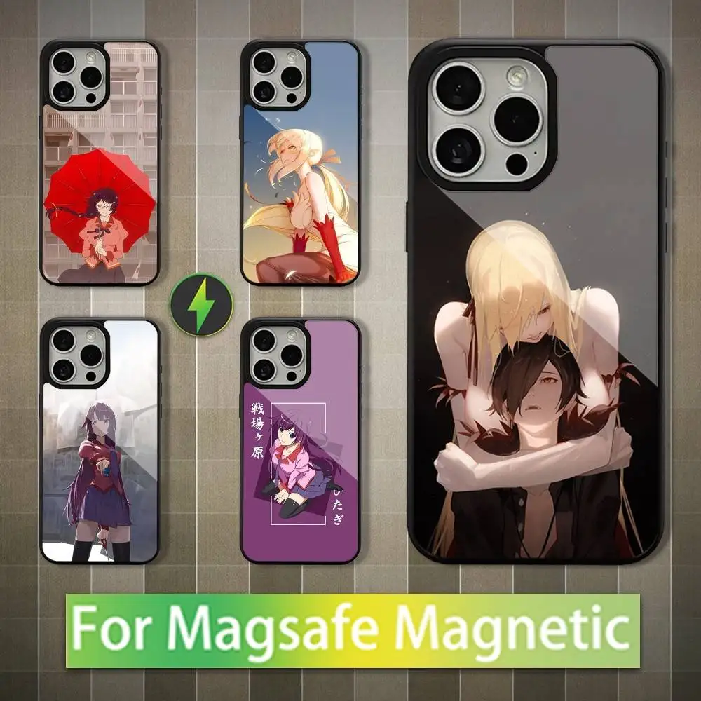 

Comics M-Monogatari Series Phone Case For iPhone 16,15,14,13,12,11,Pro,Max,Plus,Mini,Magsafe,Magnetic Wireless Charging Case