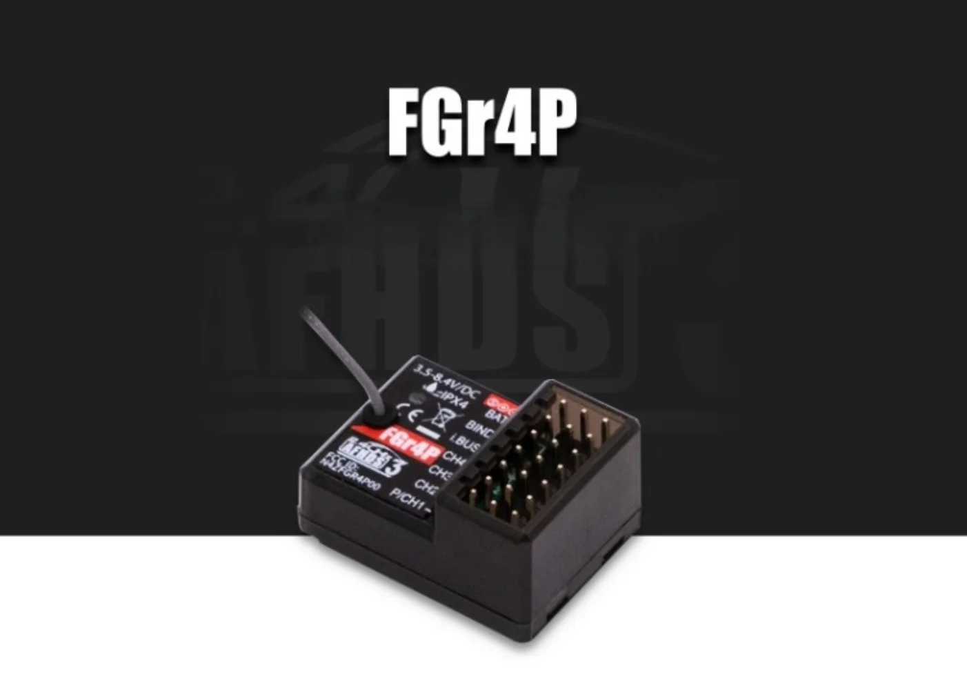 FATJAY FLYSKY FGR4P Dual-way Waterproof 4-Channel Receiver PPM/IBUS Output compatible with NB4 FGR4-P