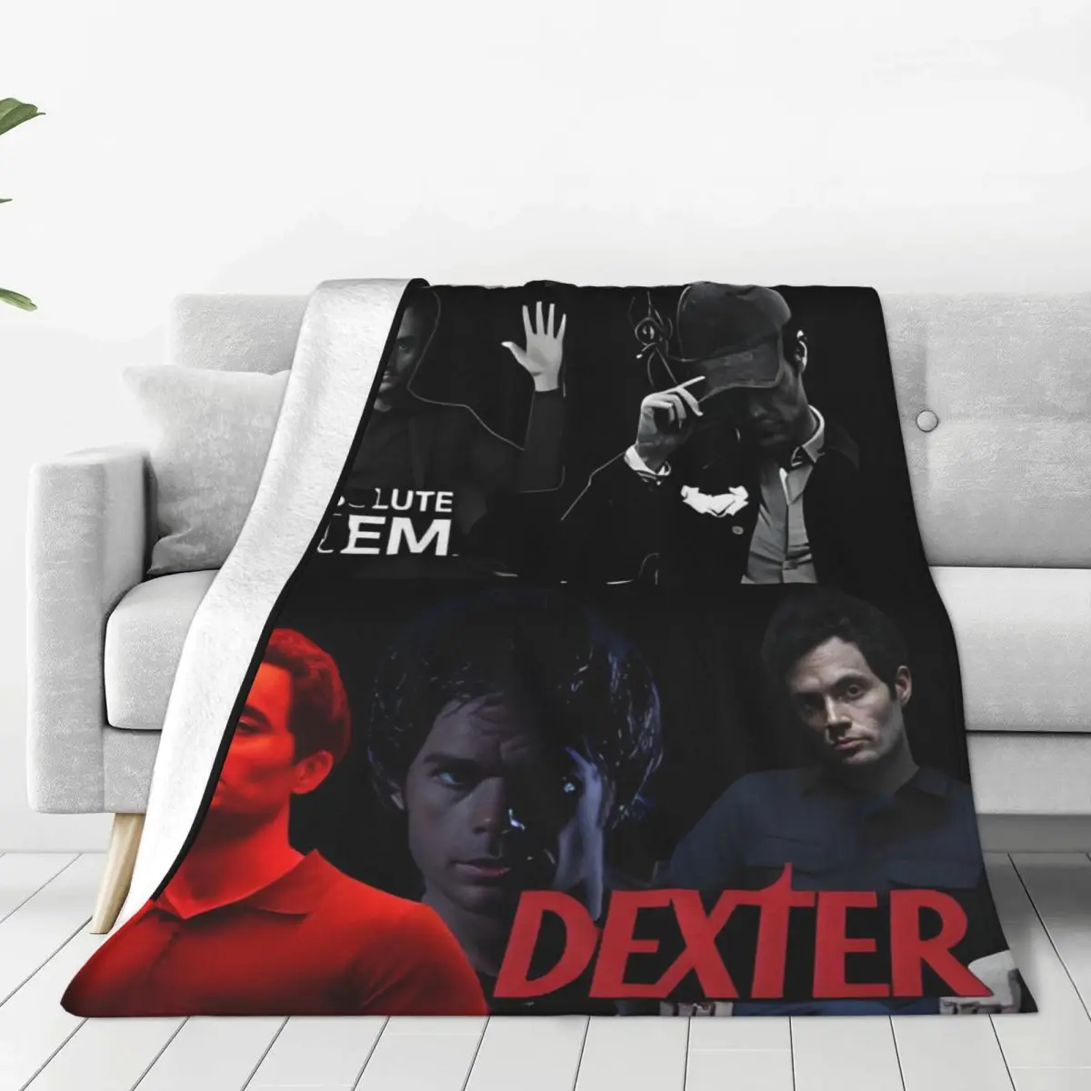 Custom Dexter Morgan Blanket Soft Fleece Spring Warm Flannel Movie Throw Blankets for Sofa Car Bedroom Quilt