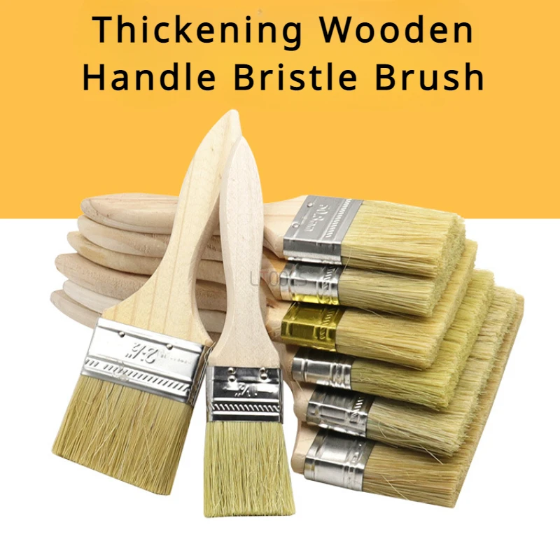 Multi Specification Paint Brush Tools Paint The Walls Draw Graffiti Cleaning Dust Removal Thickening Wooden Handle Bristle Brush