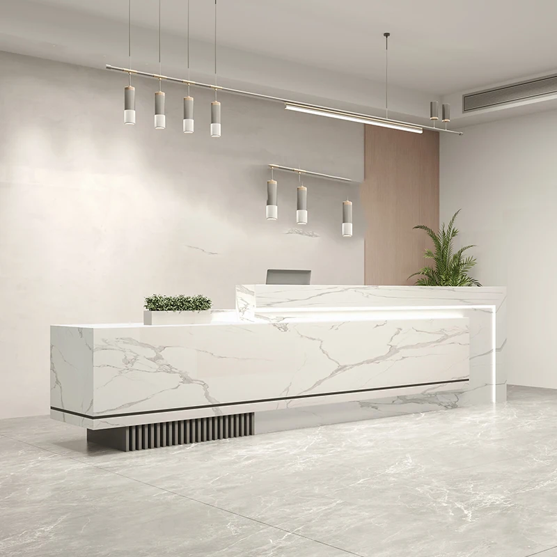 Reception Desk Luxury Cheap Home Counter Beauty Salon Storage Hairdressing Help Professional Office Furniture Kassentisch Modern