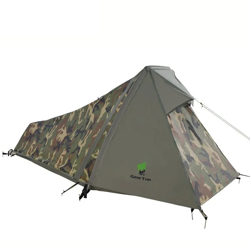 Ultralight One Person Tent Two Layers Outdoor Camping Survival Single Tent