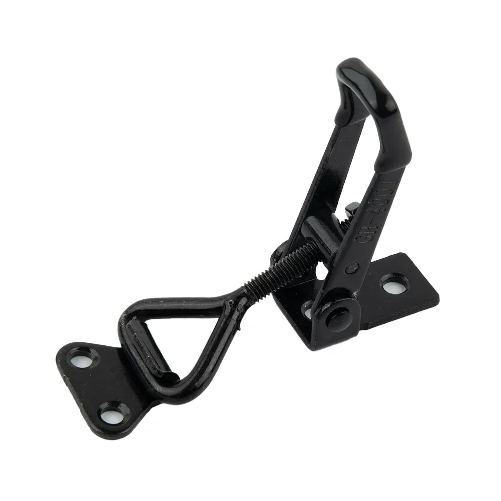 

GH-4001 Black Adjustable Toggle Clamp Steel Hasp Catch Clip Quick Fixture 220lbs Clamp For Home Sliding Door Furniture