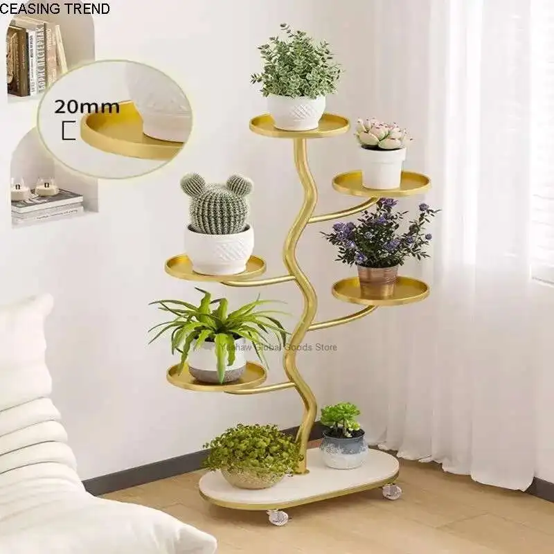 Кронштейн Рамка Полка для растений Железный дисплей Металлическая лестница Полка для цветов Напольная многоуровневая Полка для украшения растений Цветок
