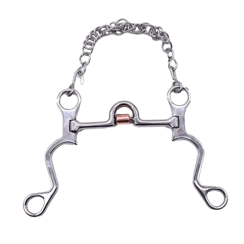 5 ''Duurzaam Rvs Paard Bit Met Kinketting En Haken Trens Paardrijden Accessoires