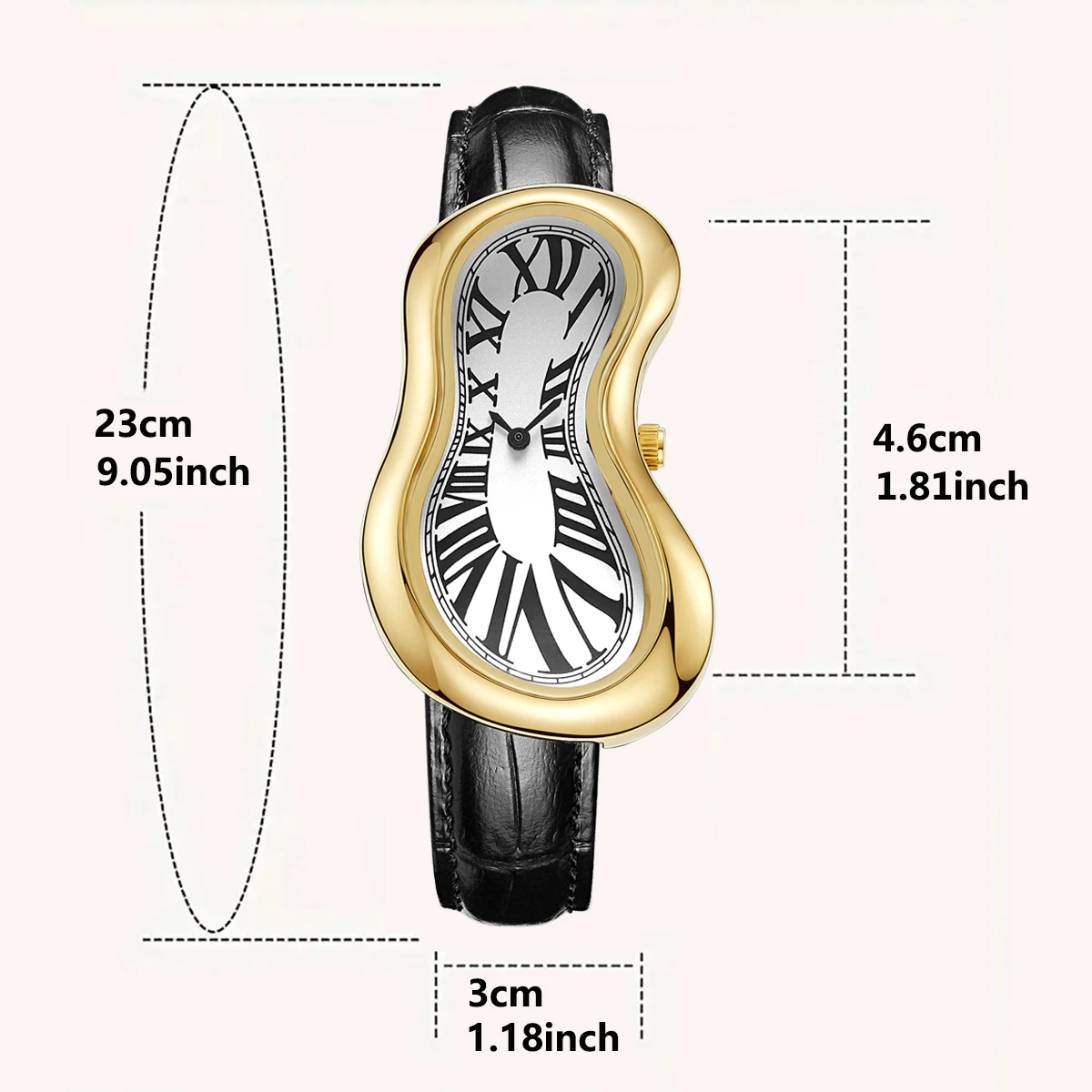 2025 New Retro Trendy Men's Watch Twisted Design y2k Style Niche Personalized Quartz Watch ins Style Irregular Shape
