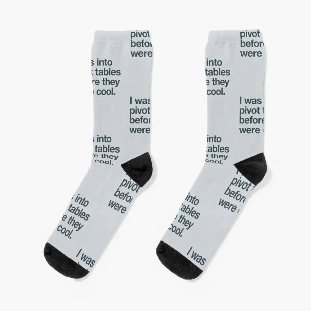 I was into pivot tables before they were cool Socks colored halloween christmas gift Run Boy Socks Women's