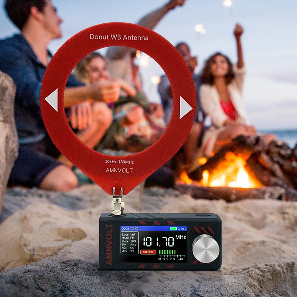 

SI4732 Mini Pocket Radio 1.9inch IPS Screen HF SW MW VHF Radio with Antenna Portable Radio