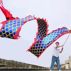 Chinese Dance Dragon Supplies Adults Spring Festival New Year Juggling With Colorful Ribbon Sport Accessoires Props