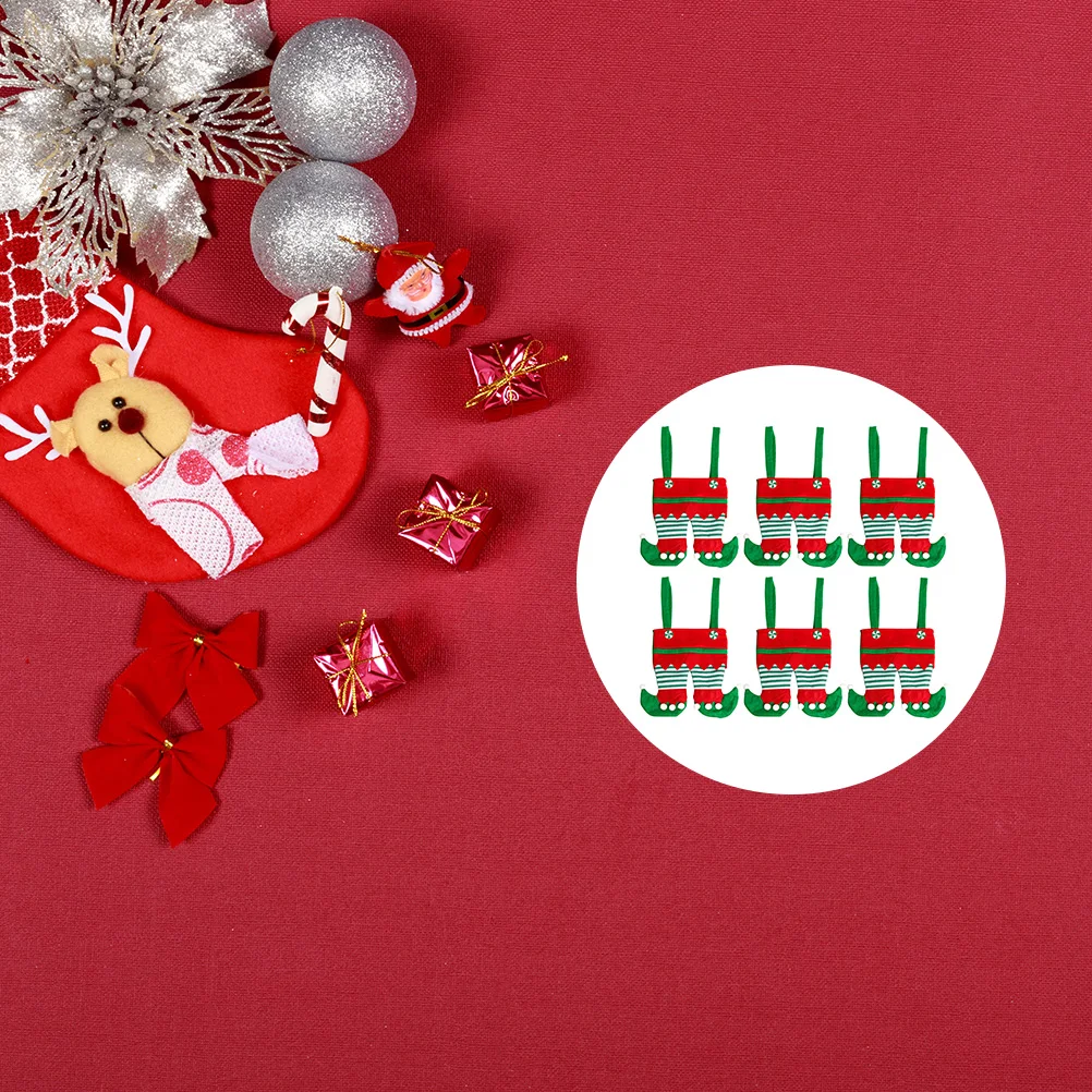 

6 Pcs Bag Gift Elf Pouch Treat Party Decoration Storage Christmas Child Bags Large Size Premium Material