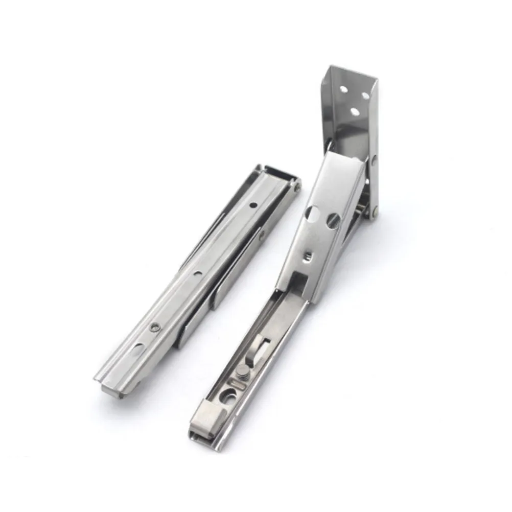 

2Pcs Heavy Duty Stainless Steel Wall Shelf Bracket Foldable Design for Wall Mounted Table Bench Support Corner Shelf