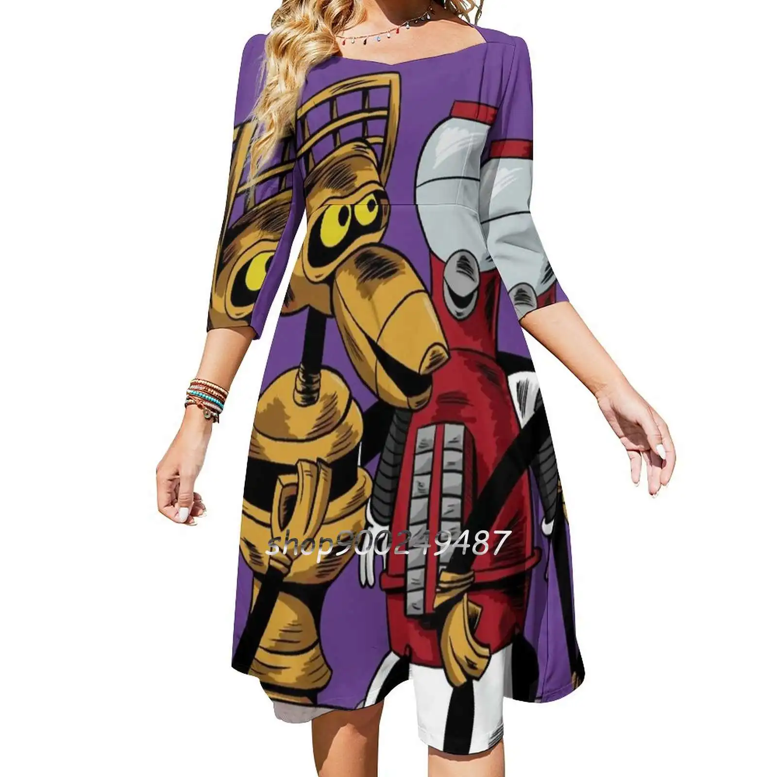 Mystery Science Theater 3000 Sweetheart Knot Flared Dress Fashion Design Large Size Loose Dress Mst3K Mystery Science Theater