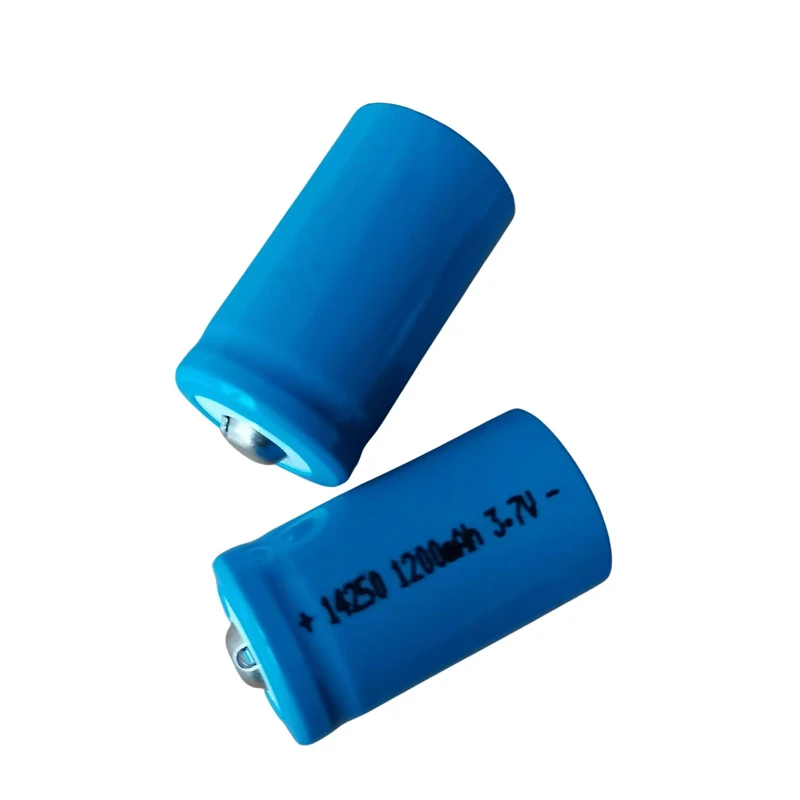 Replacement battery 14250 3.7V 1200mAh rechargeable lithium battery green external line penlight rechargeable battery